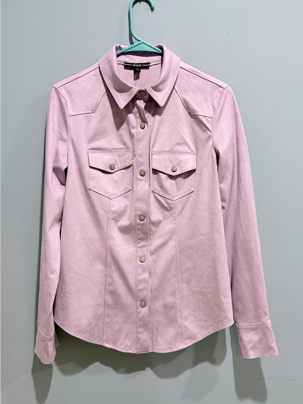 Guess Pastel Lilac Button-Front Jacket
